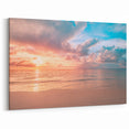 Serene Beach Sunset Wall Art - Coastal Landscape Canvas for Home Decor