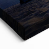 Full Moon Beach Wall Art - Coastal Nightscape Canvas with Palm Trees