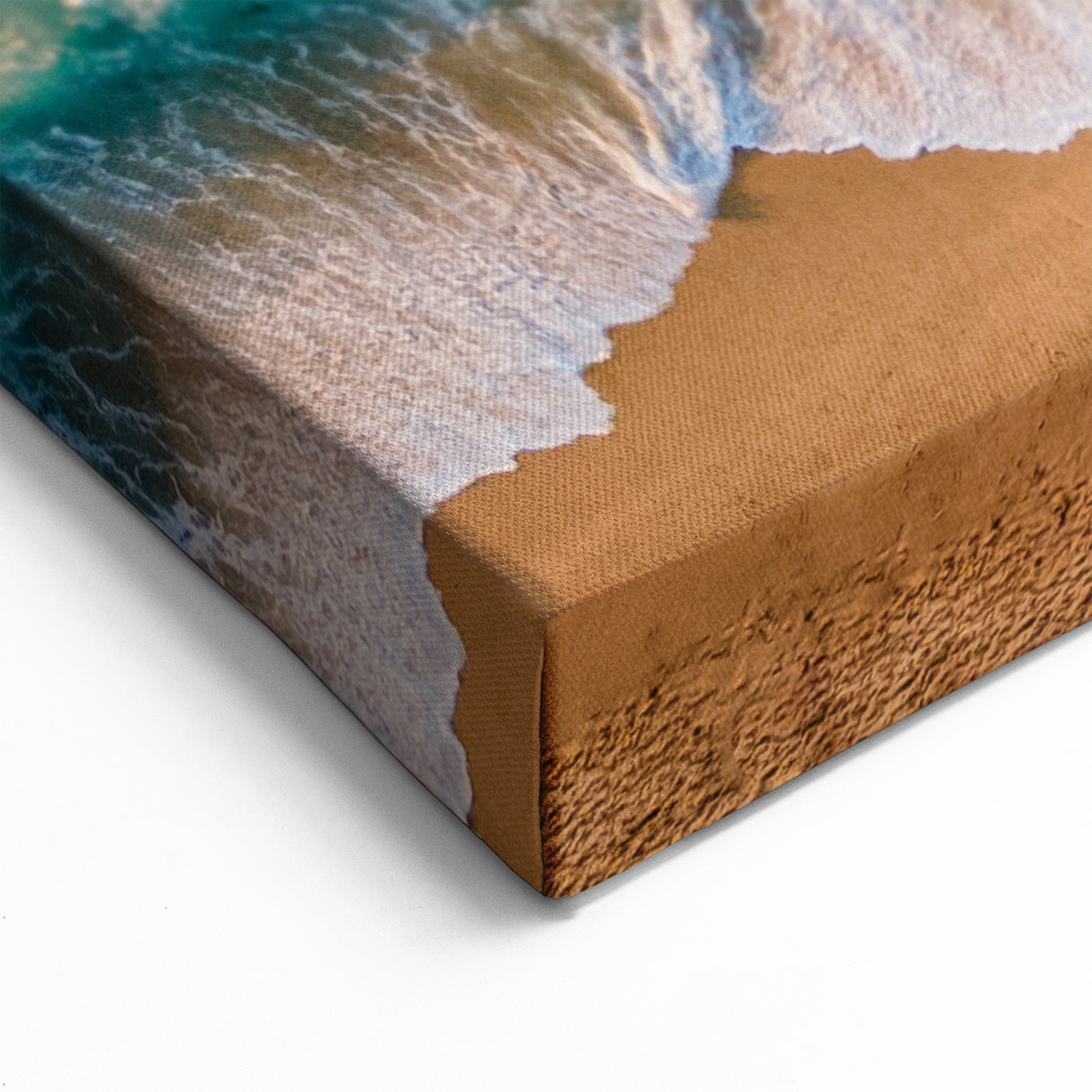 Ocean Waves Beach Aerial View Wall Art - Coastal Landscape Canvas