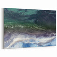 Abstract Coastal Aerial View Wall Art - Modern Ocean Landscape Canvas