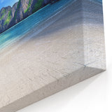 Secluded Cove Beach Wall Art - Tropical Coastal Landscape Canvas Print