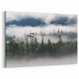 Serene Misty Landscape Art - Foggy Morning Canvas Print for Tranquil Decor