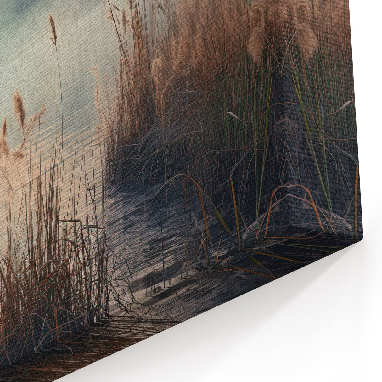 Foggy Morning Wall Art - Serene Misty Landscape Canvas for Tranquil Decor