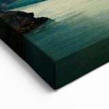 Mountain River Landscape Wall Art - Serene Nature Canvas Print