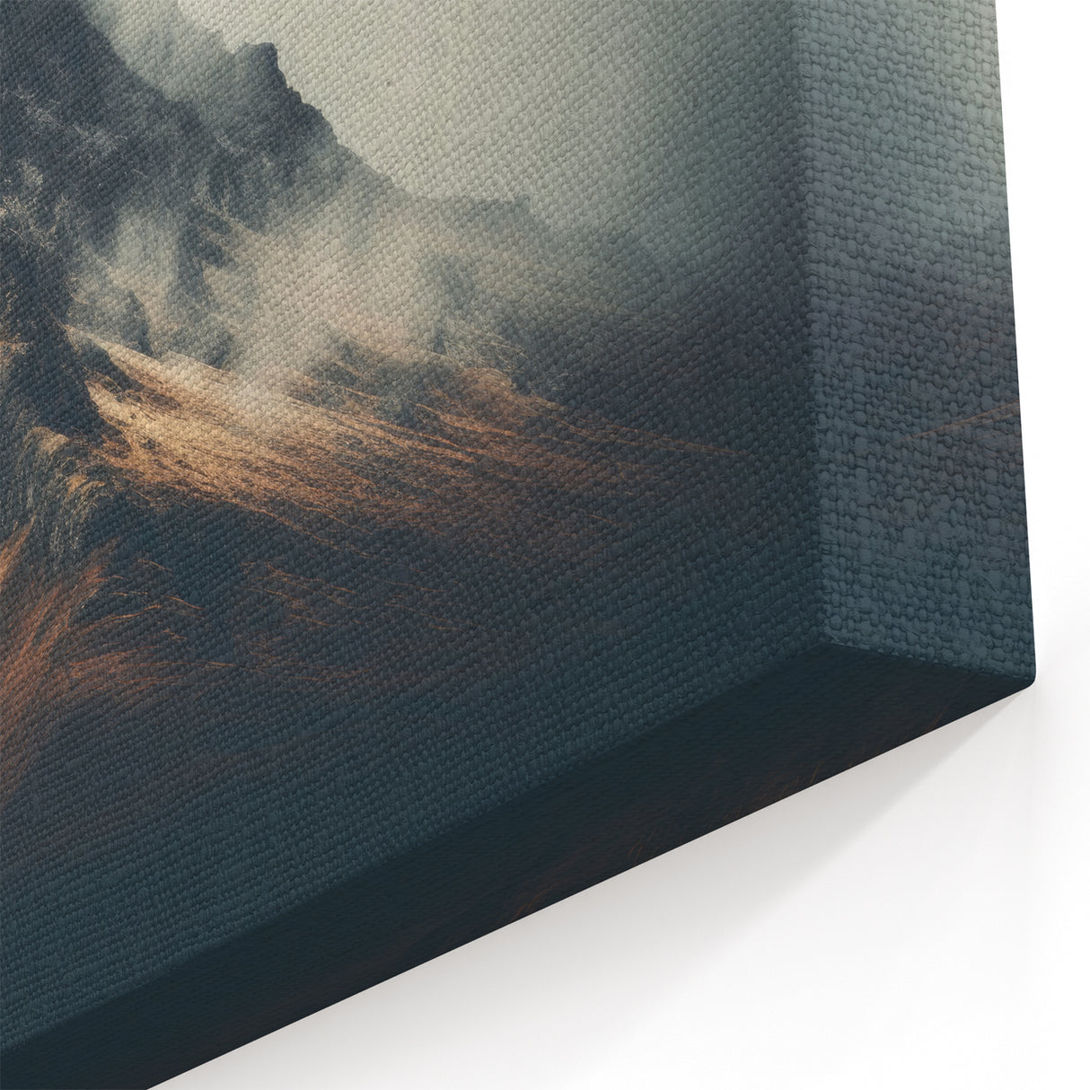 Misty Mountain Peak Art - Ethereal Fog Canvas Print for Bold Decor