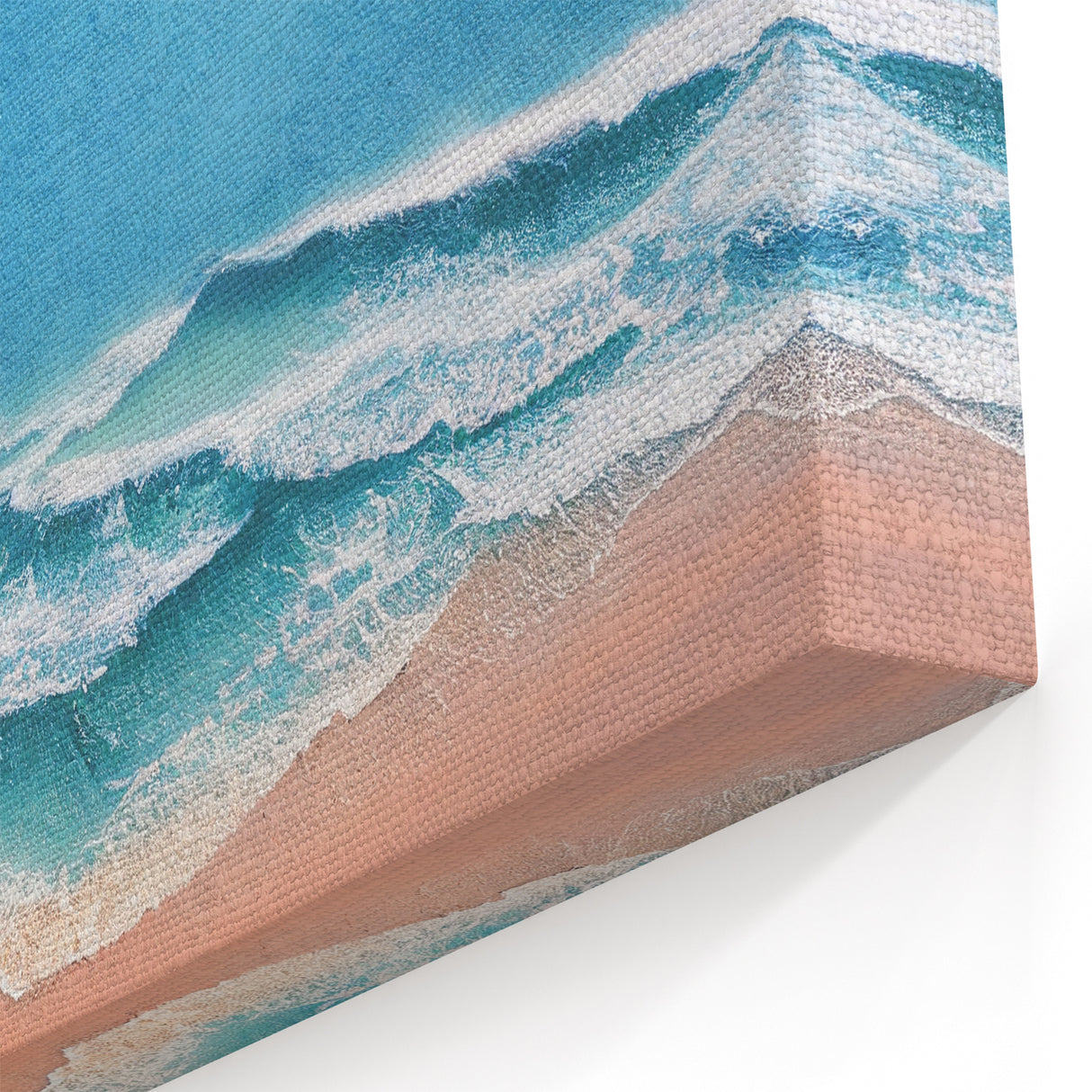 Calm Ocean Waves Aerial View Wall Art - Coastal Landscape Canvas