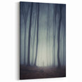 Ethereal Foggy Forest Art - Mysterious Misty Landscape Canvas Decor