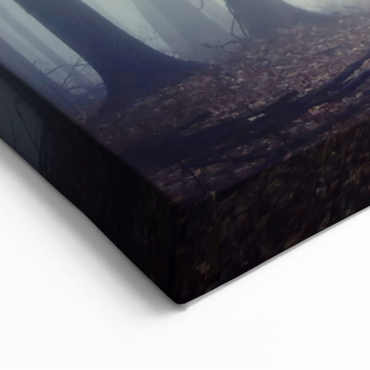 Ethereal Foggy Forest Art - Mysterious Misty Landscape Canvas Decor