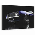 Midnight Muscle Car Art: Classic Dark Blue Automotive Prints for Decor