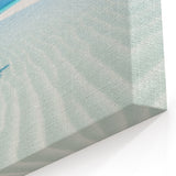 Serene Beach Scene with Boat - Coastal Wall Art for Seaside Decor