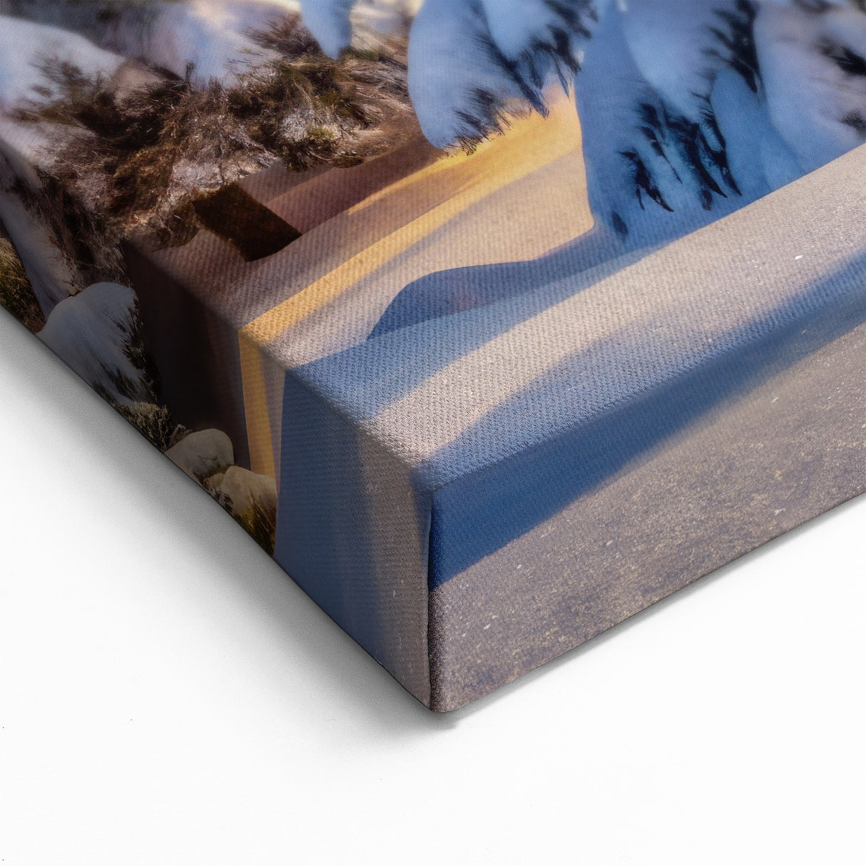 Sunrise Winter Pines Wall Art - Serene Snowy Landscape Canvas Prints