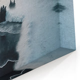 Moody Coastal Cliff Beach Art - Ocean Landscape Wall Decor