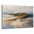 Misty Hillside Art - Serene Fog-Covered Landscape Canvas for Tranquil Decor