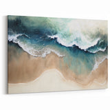 Tranquil Ocean Wave Canvas Art - Serene Coastal Beach Wall Decor