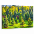 Vibrant Evergreen Forest Wall Art - Lush Nature Landscape Canvas Print