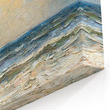Textured Ocean Oil Painting - Coastal Beach Scene Canvas Art