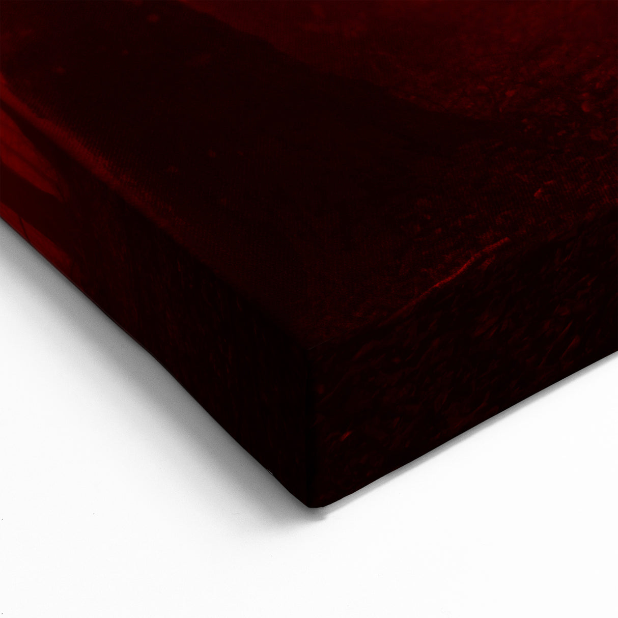 Fiery Red Misty Forest Art - Bold and Dramatic Canvas for Striking Decor