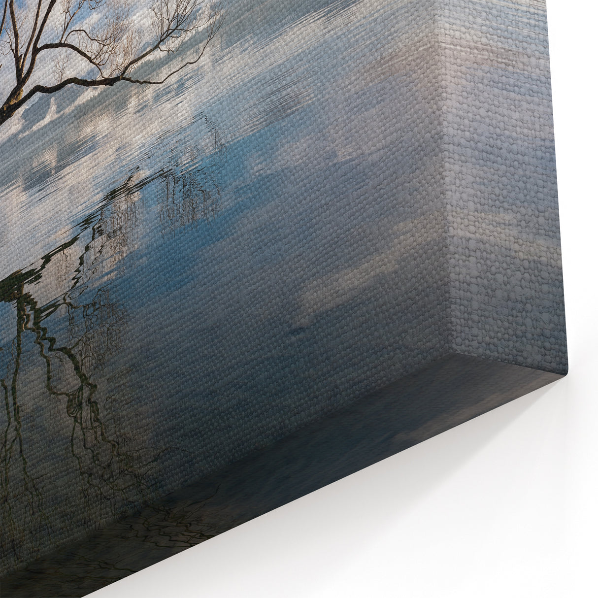 Serene Lake Reflection Tree Wall Art - Tranquil Nature Landscape Print