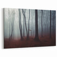 Misty Forest Depths Art - Atmospheric Woodland Canvas for Tranquil Decor