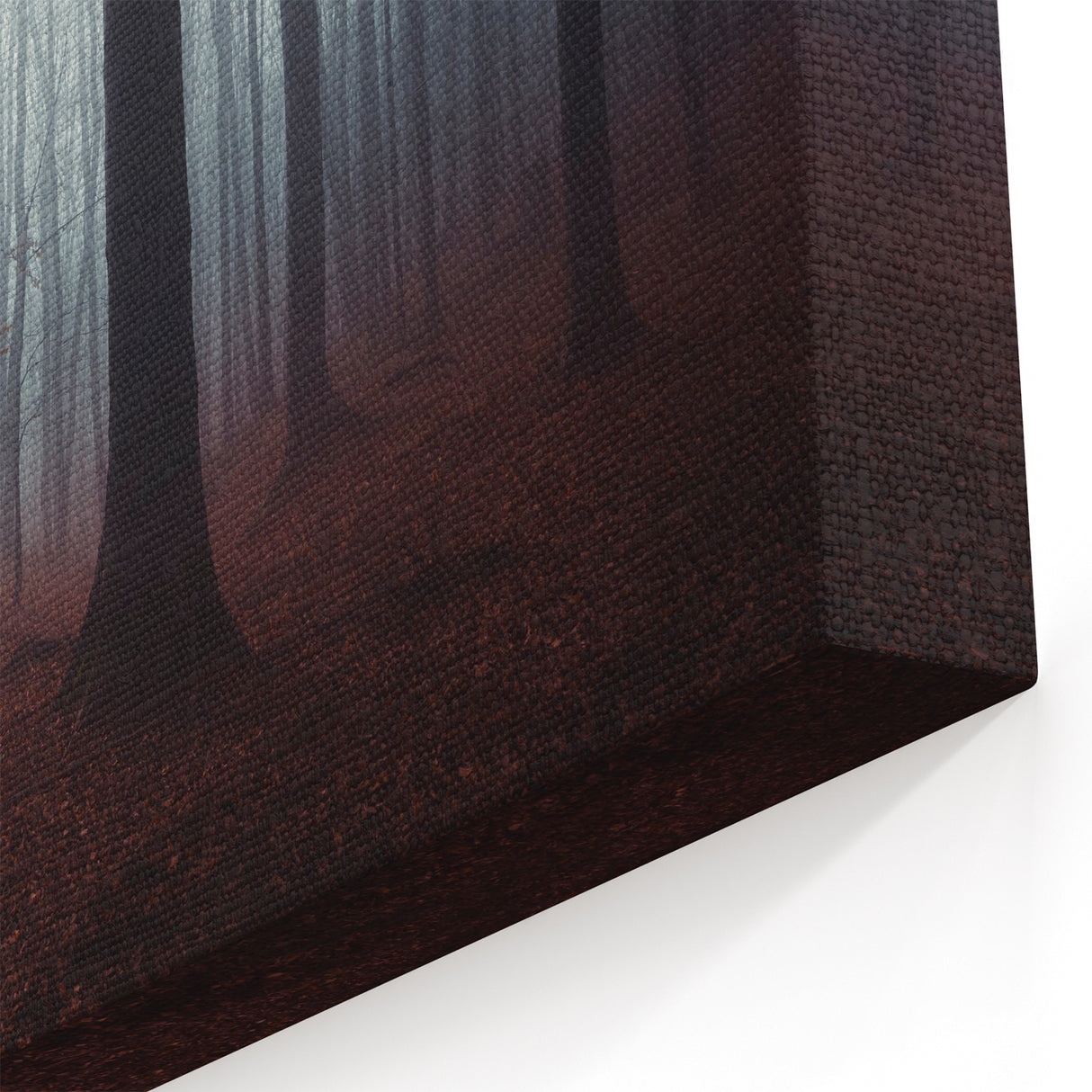 Misty Forest Depths Art - Atmospheric Woodland Canvas for Tranquil Decor