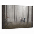 Misty Forest Sheep Art - Tranquil Woodland Canvas for Peaceful Decor