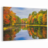 Autumn Lake Reflection Wall Art - Vibrant Fall Nature Landscape Print