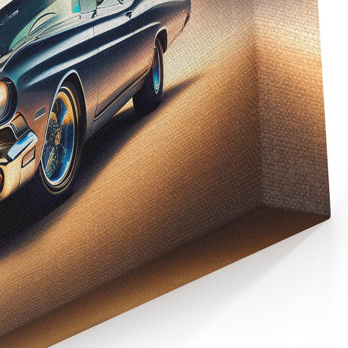 Elegant Classic Car Art: Shimmering Retro Automobile Prints for Decor