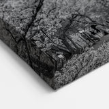 Monochrome Pagoda and Mt. Fuji Canvas Art - Elegant Black and White Decor