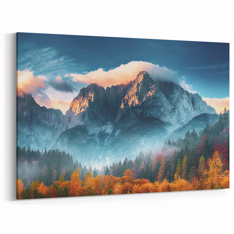 Majestic Autumn Mountains Canvas Art - Vibrant Nature Landscape Decor