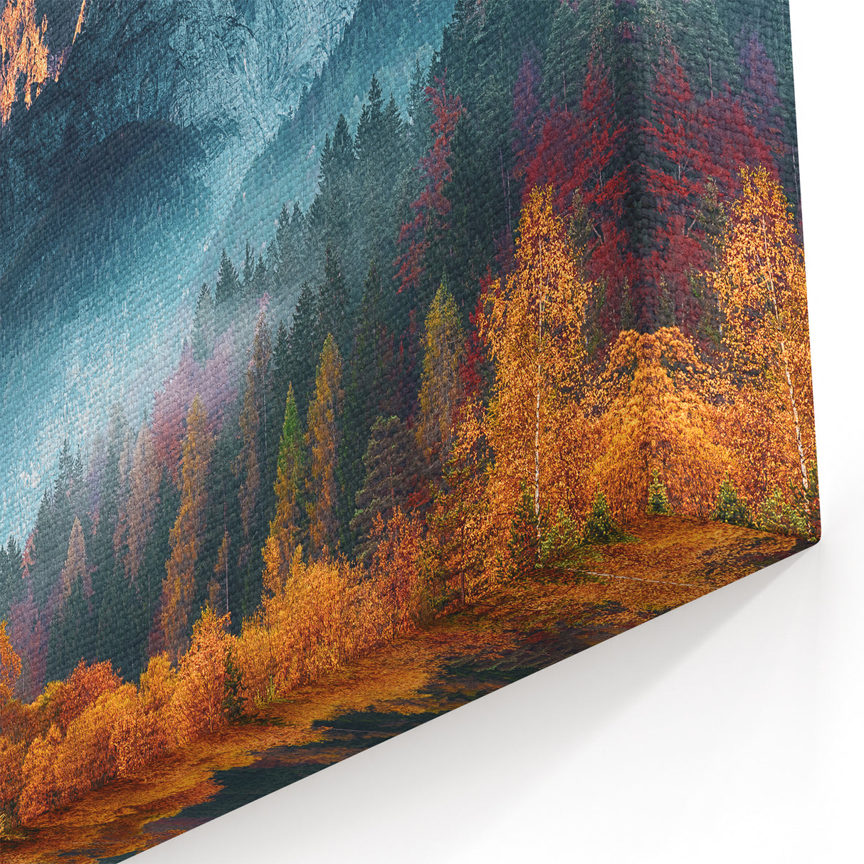 Majestic Autumn Mountains Canvas Art - Vibrant Nature Landscape Decor