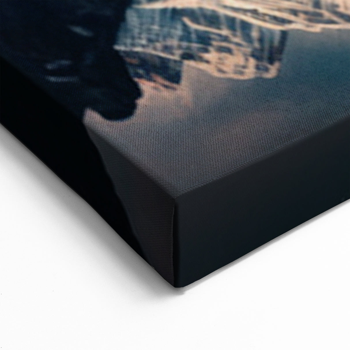 Reflection of Snowy Peaks Canvas Art - Mystical Mountain Landscape Decor