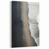 Minimalist Coastal Canvas Art - Dramatic Beach Walk Wall Decor