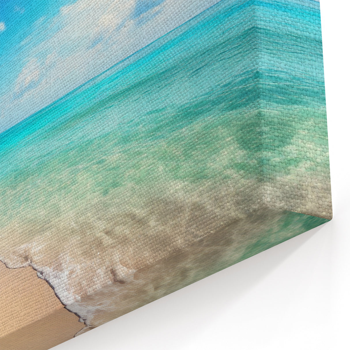 Tropical Beach Landscape - Serene Oceanfront Canvas for Coastal Decor