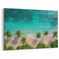 Aerial Coastal Beach View - Tropical Ocean Canvas Art for Home Decor