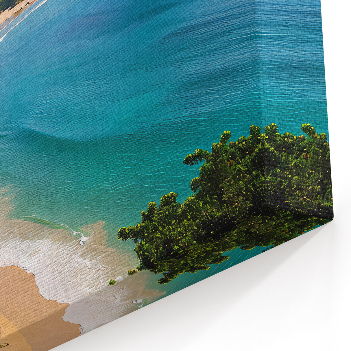 Scenic Beach Cove - Coastal Landscape Canvas Art for Serene Decor