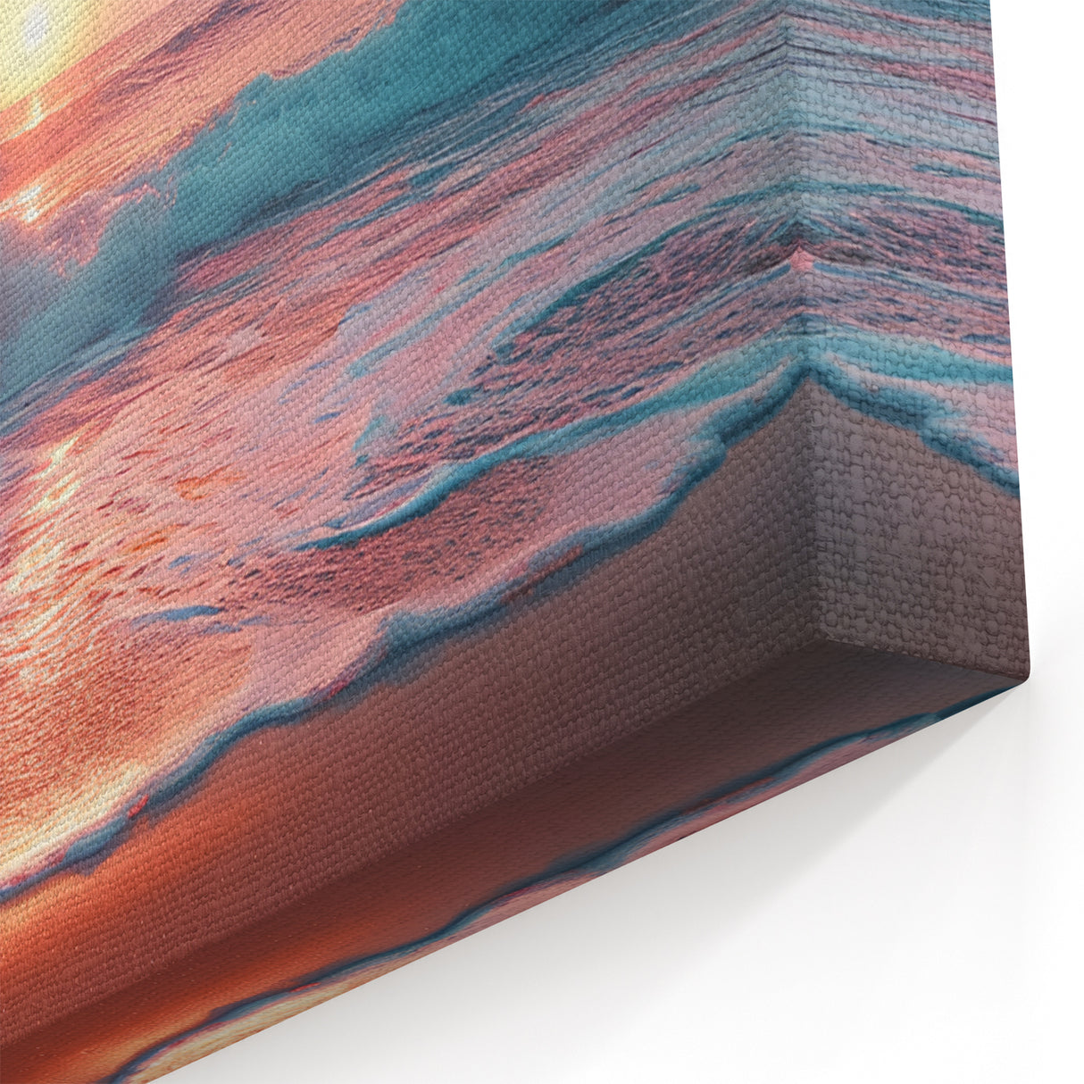 Serene Sunset Beach Scene - Oceanfront Canvas Art for Tranquil Decor