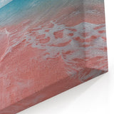 Pink Sand Beach - Tropical Coastal Canvas Art for Vibrant Decor