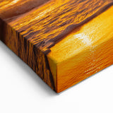 Golden Sunset Beach - Vibrant Coastal Canvas Art for Warm Decor