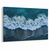 Dynamic Ocean Waves - Coastal Aerial Canvas Art for Modern Decor