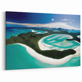 Expansive Coastal Panorama - Aerial Beach Canvas Art for Modern Decor