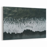 Serene Beach Landscape Wall Art - Ocean Waves Coastal Beach Canvas Print