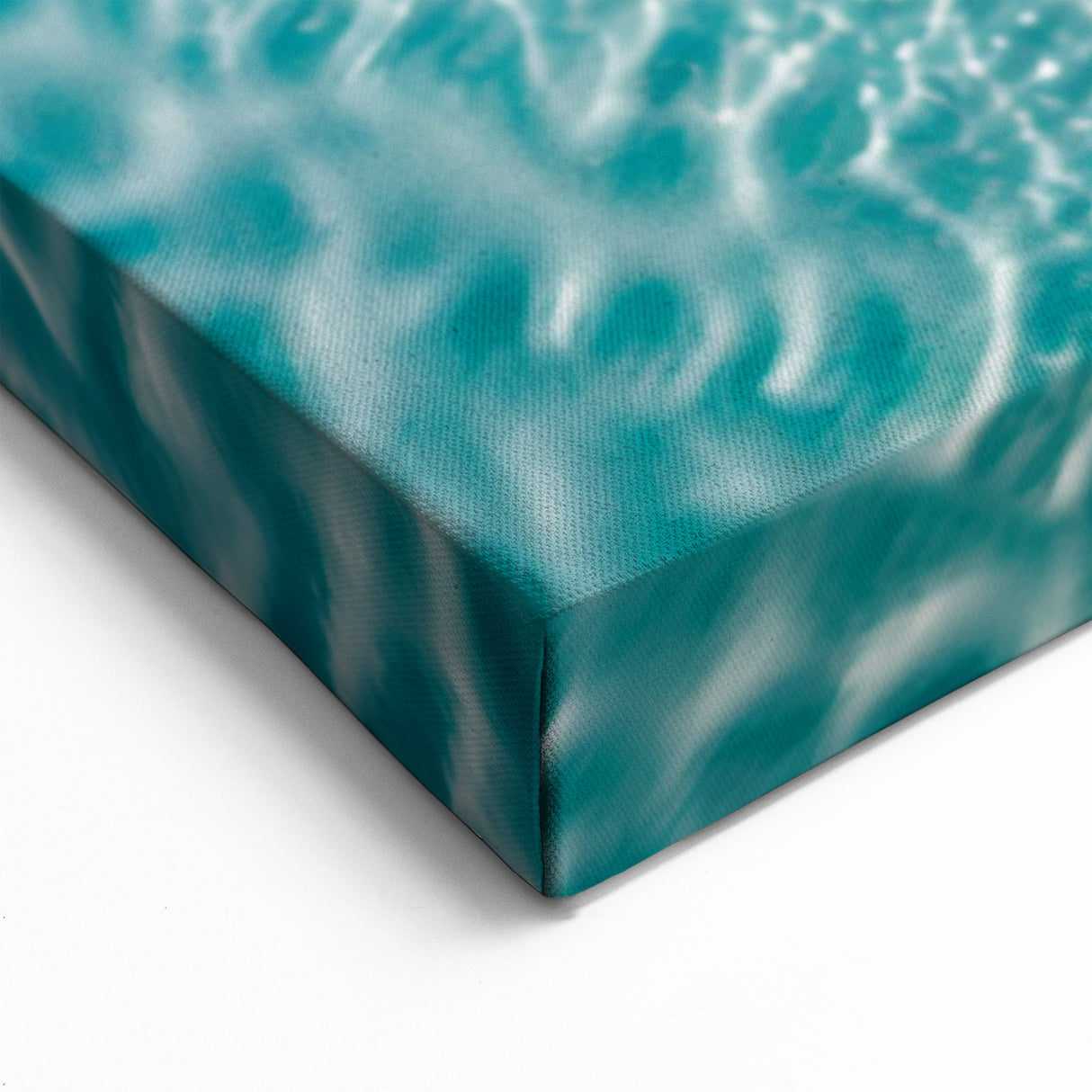 Vibrant Beach Landscape Wall Art - Pink Sand and Turquoise Water Canvas