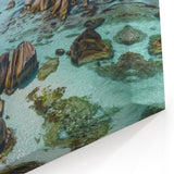 Tropical Beach Landscape Wall Art - Palm Trees and Turquoise Waters Canvas