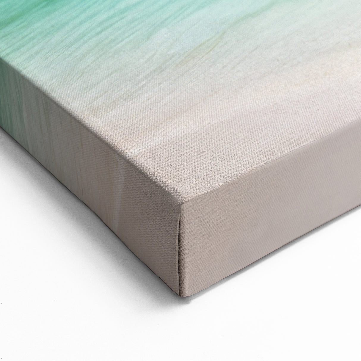 Exotic Beach Landscape Wall Art - Wooden Boat and Turquoise Waters Canvas