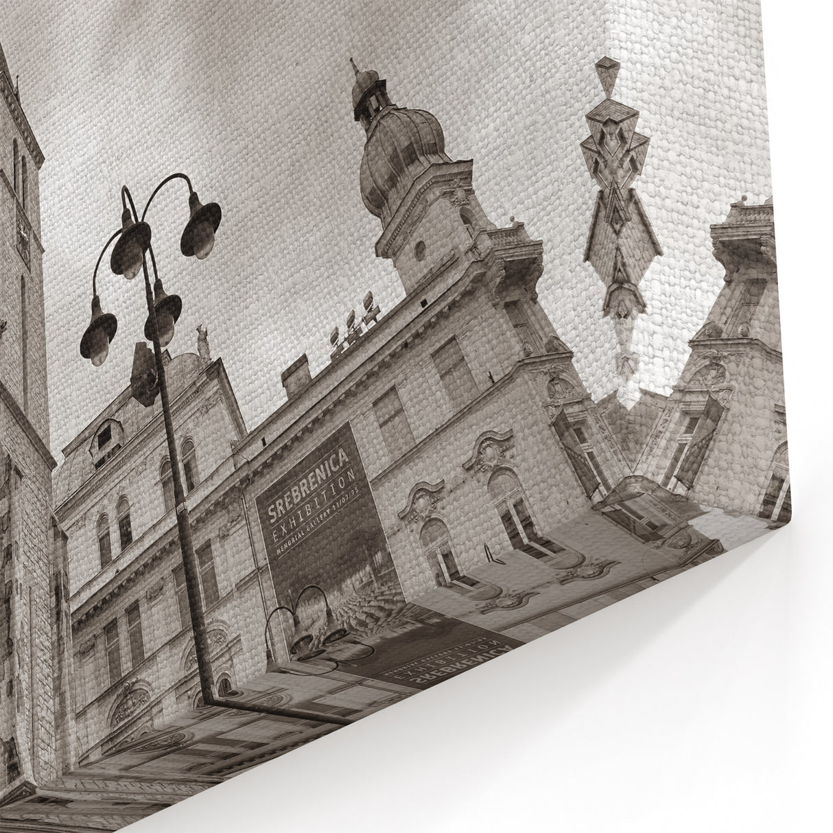 Sepia-Toned Mosque Architecture - Islamic Art Print for Elegant Decor