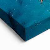 Shipwreck Beach Landscape Wall Art - Rustic Ship and Blue Waters Canvas