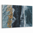 Abstract Coastal Landscape Wall Art - Waves and Sand Contrasts Canvas