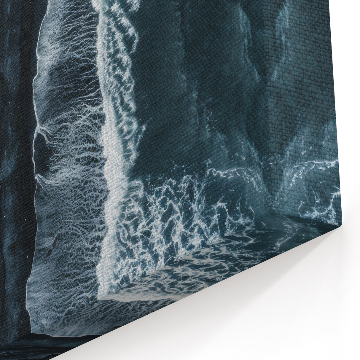 Abstract Coastal Landscape Wall Art - Waves and Sand Contrasts Canvas