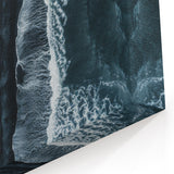 Abstract Coastal Landscape Wall Art - Waves and Sand Contrasts Canvas