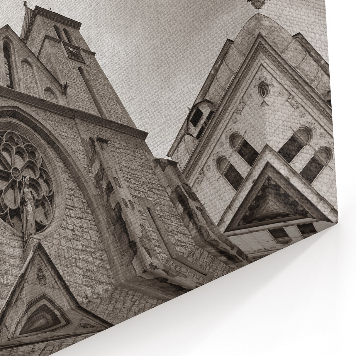 Sepia Mosque Architecture Art - Elegant Islamic Wall Decor Print